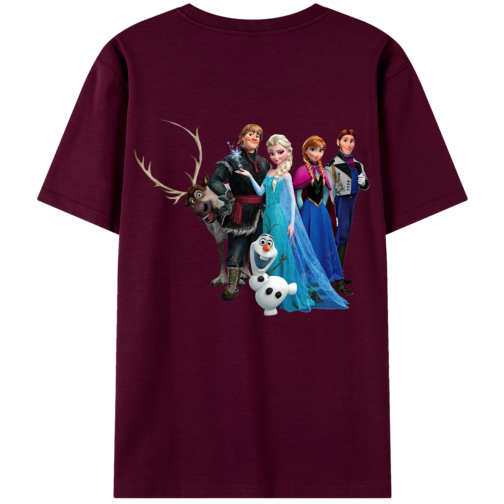 （画像用） アナと雪の女王 アンナ エルサ Frozen Anna Elsa レディース半袖Tシャツ(バックプリント)